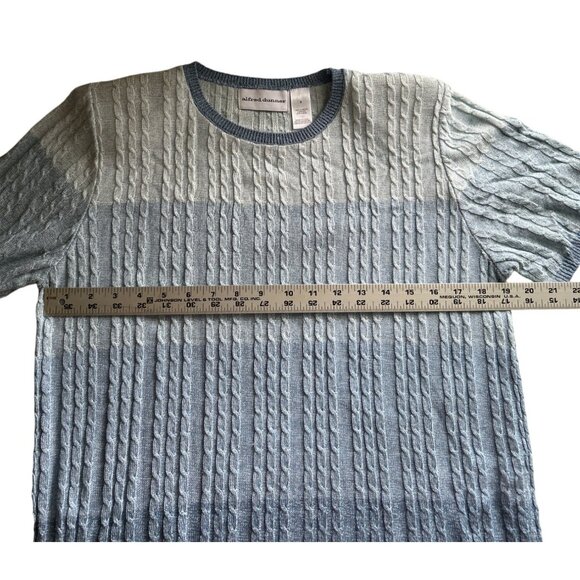 Alfred Dunner Ombre Cable Knit Short Sleeve Sweater In Blue Gradient Size S - Picture 5 of 6